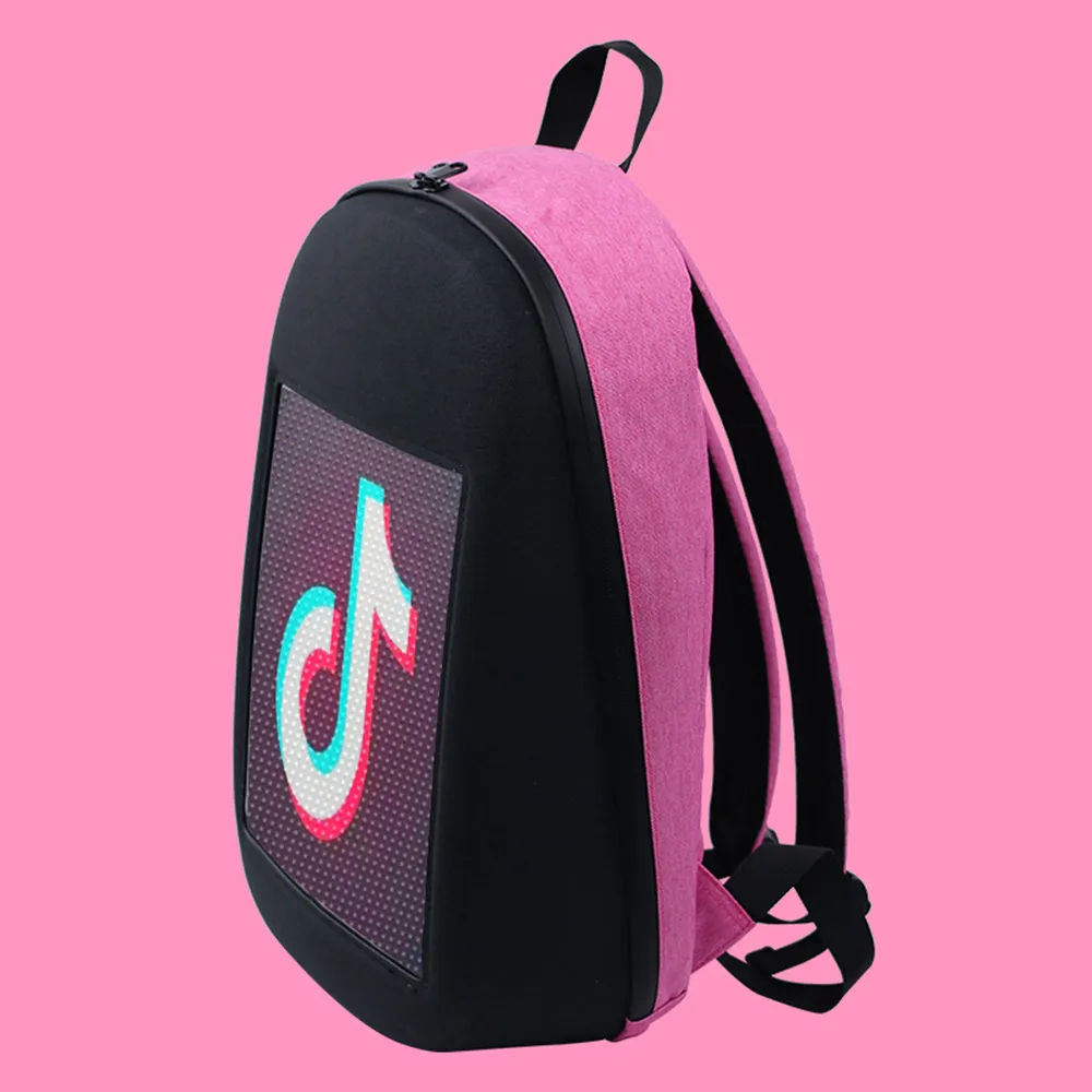 LED Display Screen Backpack Walking Advertising Light Bag Outdoor Backpack DIY Advertising Backpack LED for Man Women Kid School