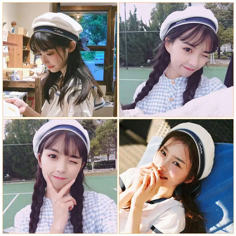 Hat Sailor Hats Beret Women Girl Captains Girls White Costume Summer Cap Uniform Party Pirate Beanie Womens Navy Cute Sombrero