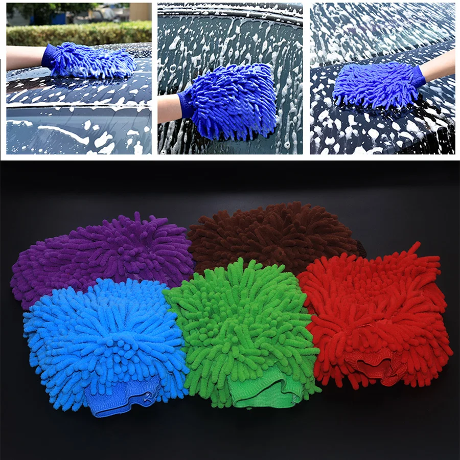 

JEAZEA Car Cleaning Glove Washer Washing Tools Cleaning Window Lamp Super Mitt Microfiber Care Random Color Styling Home Tool