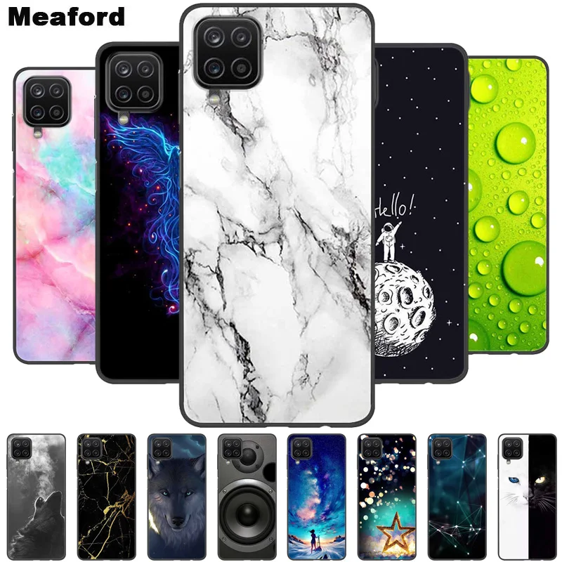 For Samsung A12 Case Marble Soft Silicone Back Case for Samsung Galaxy A12 GalaxyA12 Nacho A 12 SM-A125 Phone Cover Coque Fundas