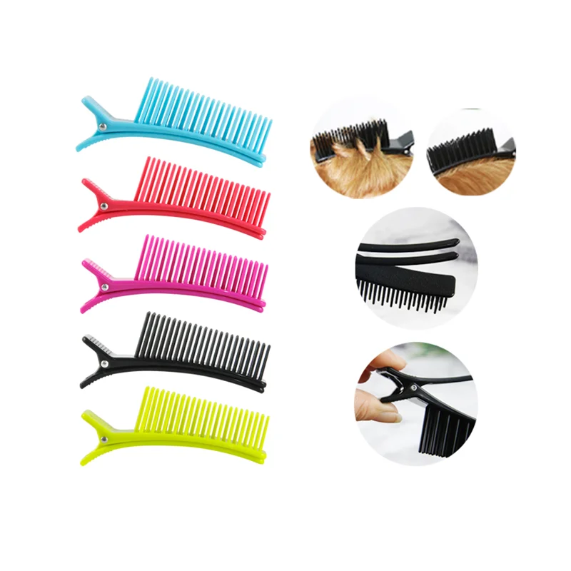 

Hairdressing Partition Hair Sectioning Clip Clamps Salon Sectioning Hairpin Durable Function Comb Clip Double Tooth Hair Tool