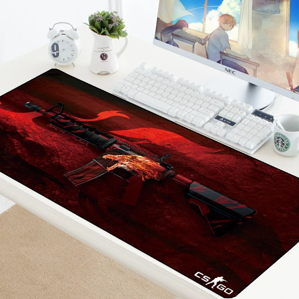 CS GO Custom Large Mouse Pad Speed Keyboards Mat Rubber Gaming Mousepad Desk Mat For Game Player Desktop PC Computer Laptop Csgo