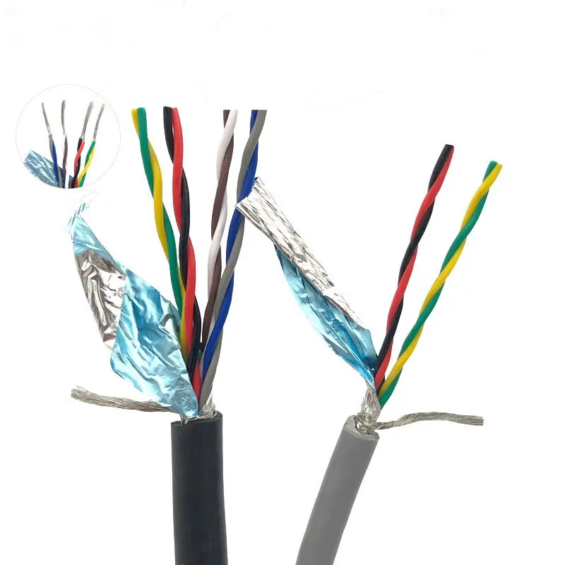 2-core 20AWG 22AWG 18AWG 24AWG 16AWG 17AWG 5 meter 485 communication signal cable RVSP pure copper twisted pair shielded wire