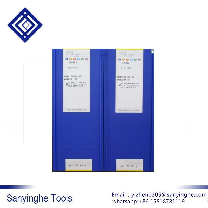 Карбидные вставки для токарного станка с ЧПУ YBC252 YBC251 VNMG160404-DF, 10 шт./лот