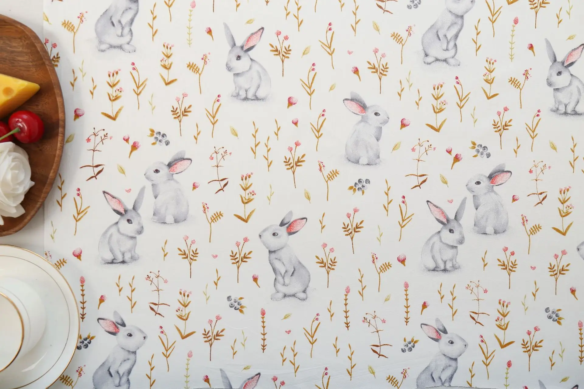 Rabbit Printed 100% Cotton Fabric DIY handmade sewing craft patchwork quilting Baby Dress home decor tissus tecidos cloth tilda