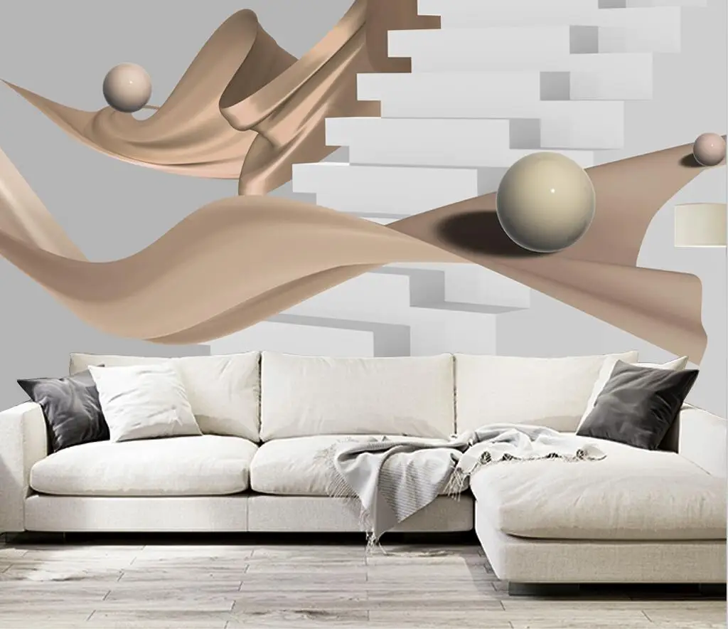 

Photo Wallpaper Modern three-dimensional space geometry Murals Living Room TV Sofa Background Wall Paper For Walls 3D painting