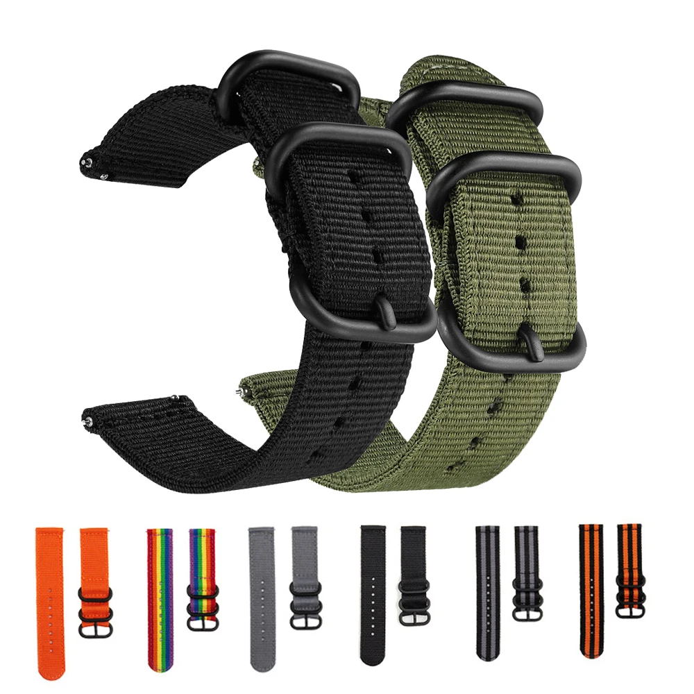 Pulseira de lona de nylon para xiaomi, correia de substituição para smartwatch huami amazfit bip/amazfit bip u pro, 20mm