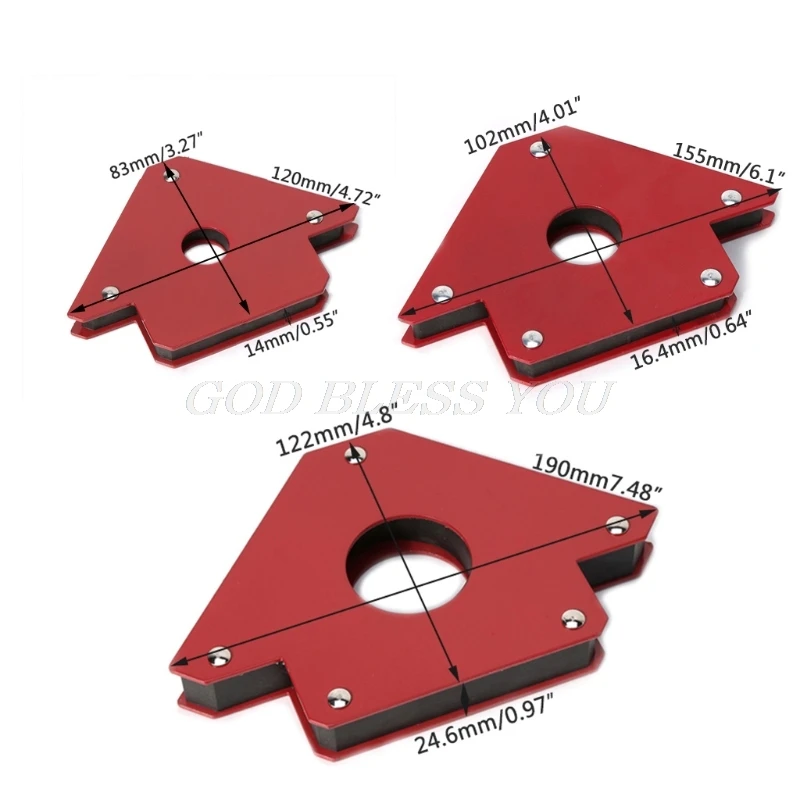 Strumento di saldatura del saldatore dell\'arco di 3 angoli del morsetto del supporto della saldatura della freccia magnetica 25Lb nuovo trasporto di