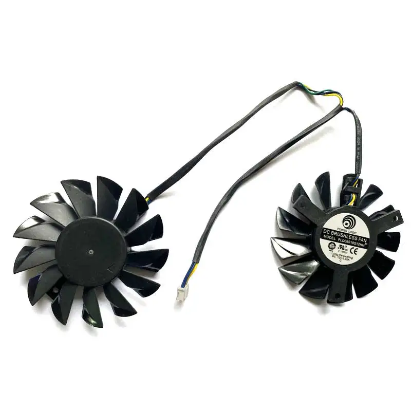 Ventilador de placa de vídeo, 2 pçs, 75mm pld08010s12hh, 4pin n660ti, para msi n660 hawn650 power edition r6950 twin froz