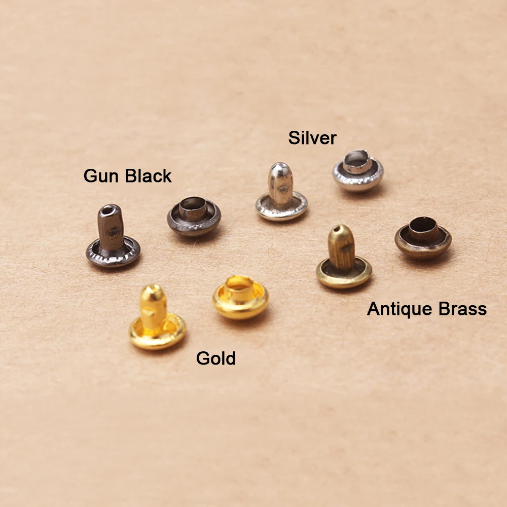 20Sets Metal Domed Double Cap Rivets Studs 6/7/ 8/9/10mm Sewing Leather Craft Bag Belt Garments Hat Shoes Pet Collar Rapid Rivet