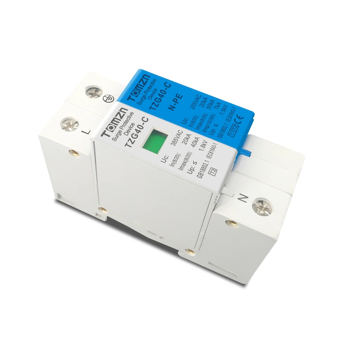 Střídavého SPD 1P+NPE 50KA T1 T2 385V 255V  dr. house nápor ochránce ochranný low-voltage  arrester zařízení