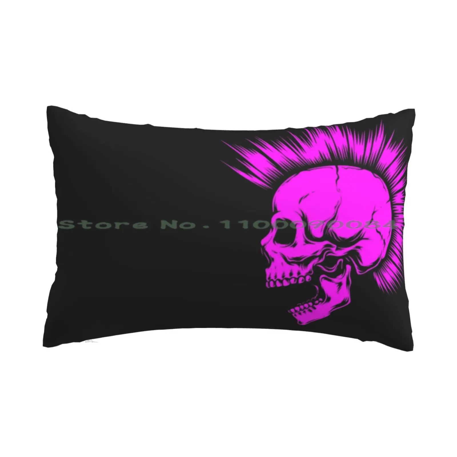 Fuchsia Punk Skull With Mohawk Pillow Case 20x30 50*75 Sofa Bedroom Bard Ffxiv Arr Job Class Icon Final Fantasy Xiv Final