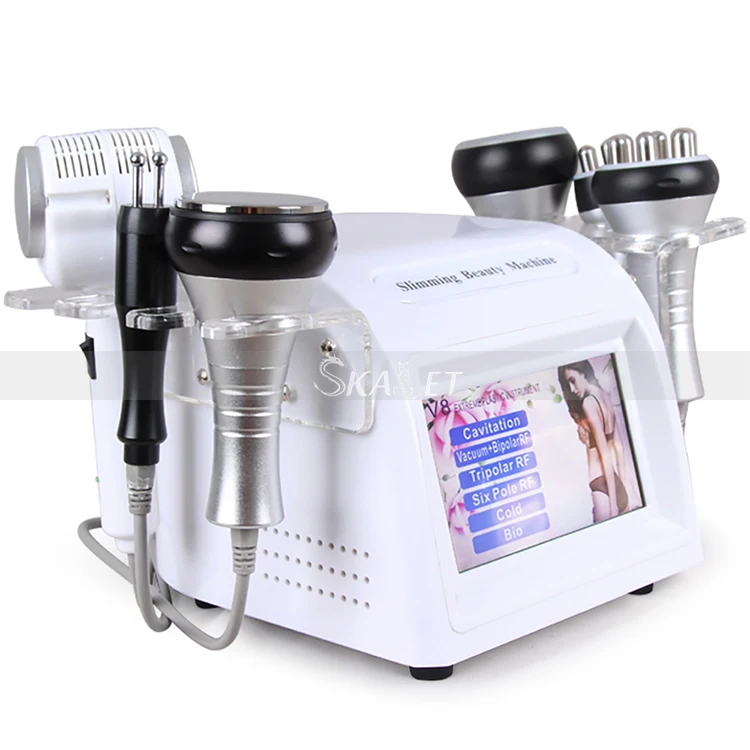 Ultrasonic 40K Cavitation Radio Frequency RF Vacuum Face Lifting Skin Care Massager Slimming Machine