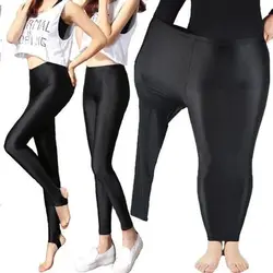 Leggings de grande taille pour femmes, pantalons courts décontractés, longueur aux genoux, étirés, résilience, néon brillant, objectifs, capris, printemps automne