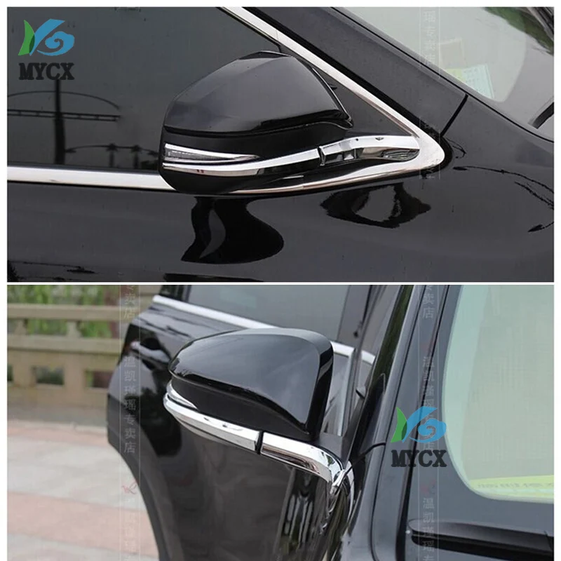 

ACCESSORIES 4PC FIT FOR toyota HIGHLANDER 2014 2015 KLUGER CHROME DOOR SIDE MIRROR COVER TRIM STRIP MOLDING