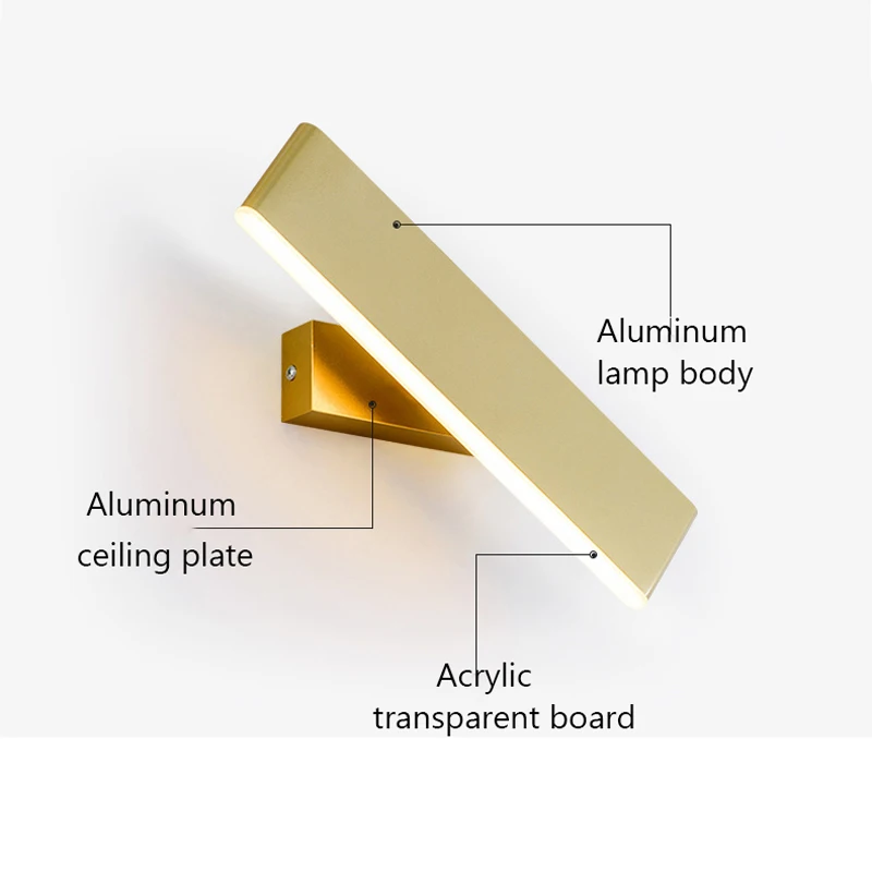 Imagem -05 - Led Lâmpadas de Parede Interior Rotação Ajustável Lâmpada Cabeceira Moderna Sala Estar da Escada Arandela Nordic Interior do Corredor Luminária