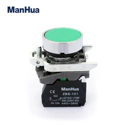 ManHua 10A Control Switch Smart XB4-BA31 Green color spring return button Switch