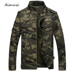 DIMUSI Autumn Men's Bomber Jackets Casual Man Cotton Camouflage Coats Mens Slim Outwear Windbreaker Jackets Clothing