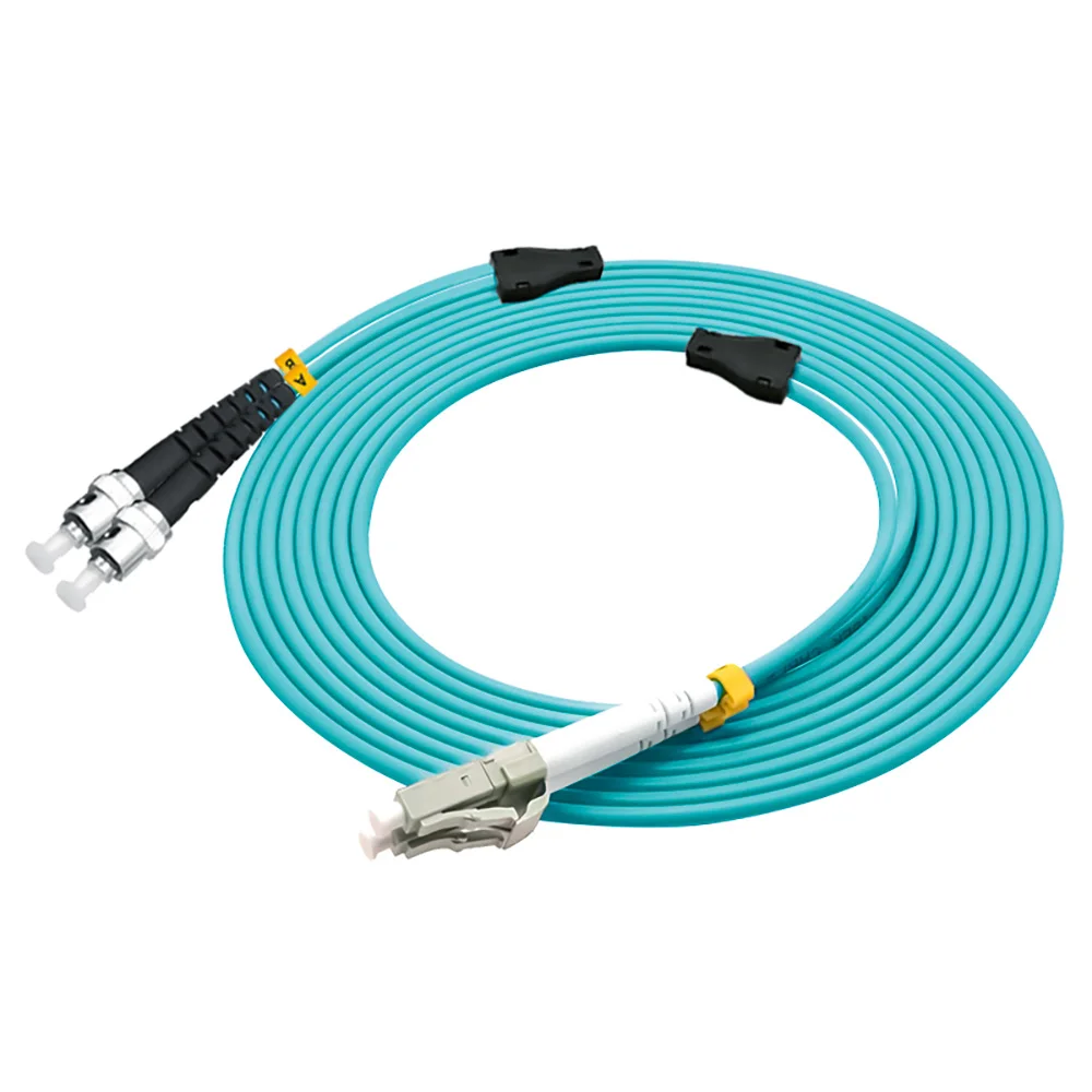 

Indoor Armored 20 Meters LC-ST Duplex 10 Gigabit 50/125 Multi-mode Fiber Optical Cable OM3 Aqua 10GB LC to ST Patch Cord Jumper