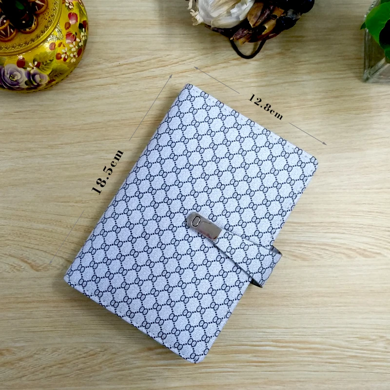 MQQ Padfolio Conference Fefillable Folder Clear Pen Bag Color Stickers Fashion Design 6 Rings Binder For Notebook 2023 Calendar