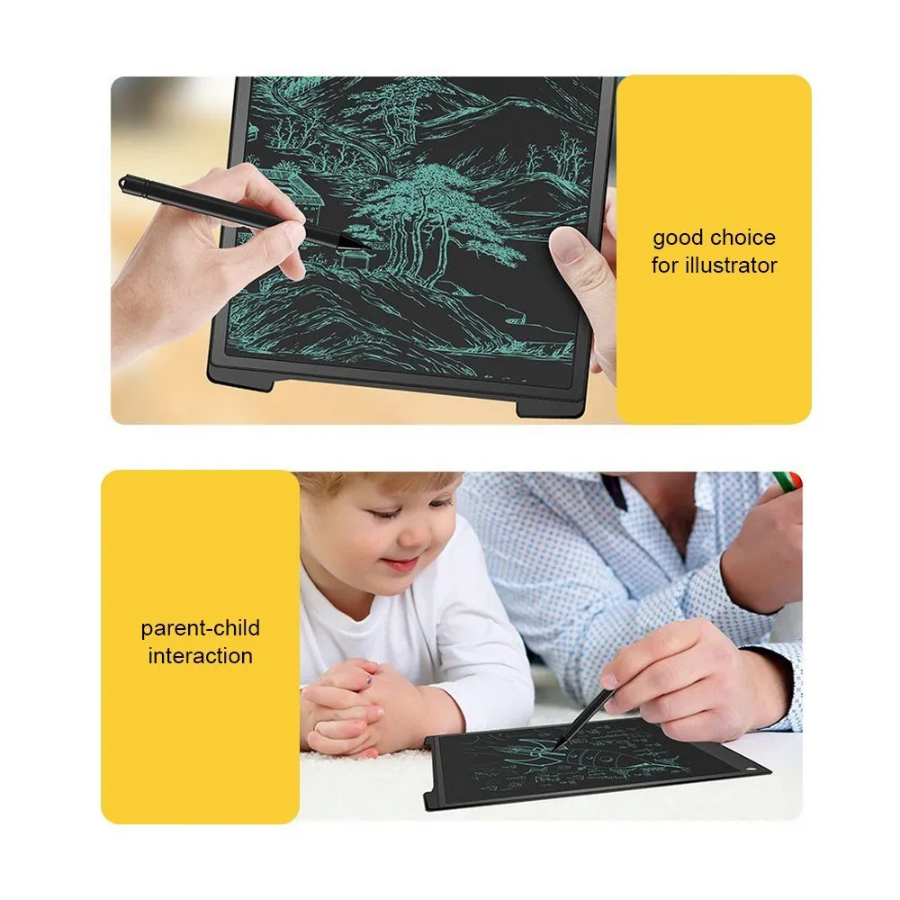 12 Inch LCD Drawing Tablet Portable Digital Pad Writing Notepad Electronic Graphic Board Notes Reminder with Stylus Pen