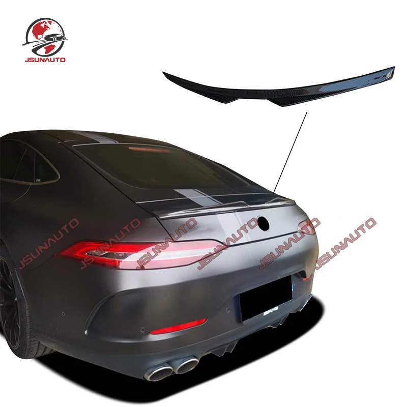 

For AMG GT50 Spoilers Carbon Fiber Small Rear Wing Cover Panel Fit For 2021 Ben GT53 GT43 Rear Roof Trunk Tail Wing