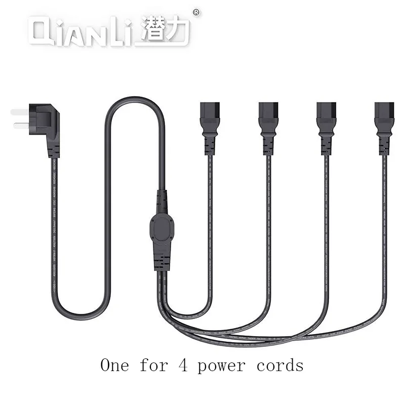 

QIANLI computer charging cable pure copper rubber 4 in 1 power cord extension cord Universal For Computer Laptop Power Cord