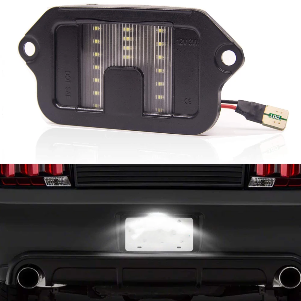 12V 6000K Auto Parts LED License Plate Parking Lights For Ford Mustang 2005 2006 2007 2008 2009 Placement On Rear Left And Right