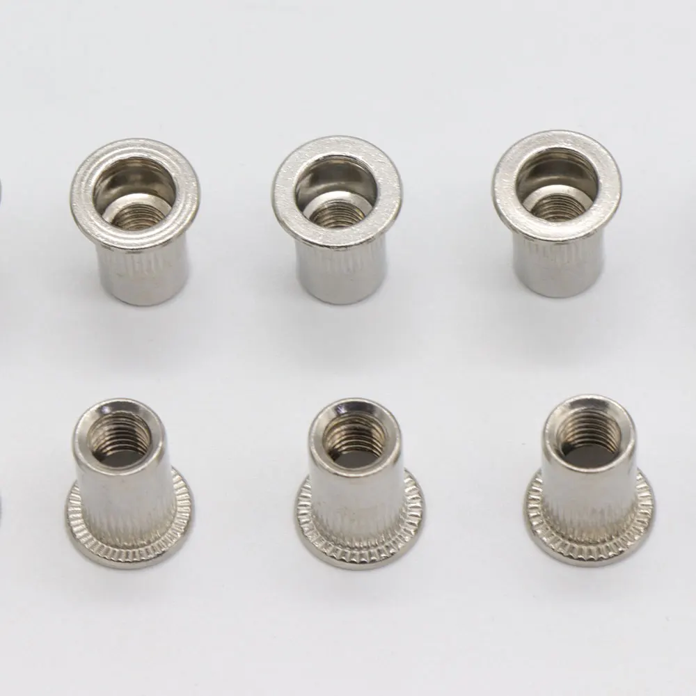 50pcs M3 M4 M5 M6 M8 M10 304 Stainless Steel Carbon Steel Aluminum Flat Countersunk Head Rivet Nut Insert Rivnut Nutsert