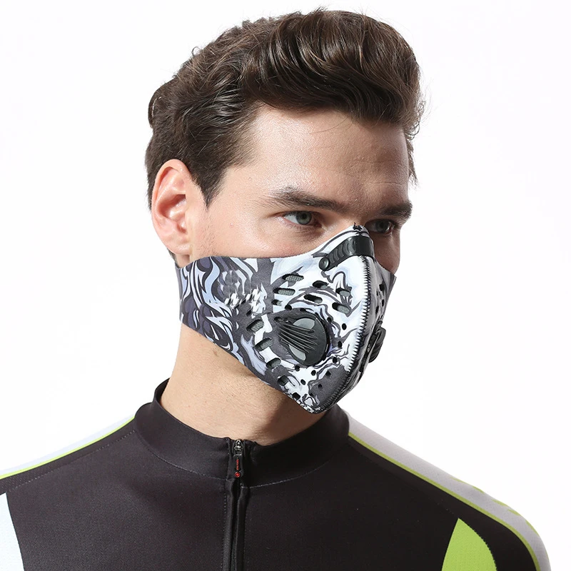 PM2.5 Cycling Face Mask Breathable Sport Face Mask Protection Anti-fog Anti-splash Dust Mask Filter Gas Mask Respirator