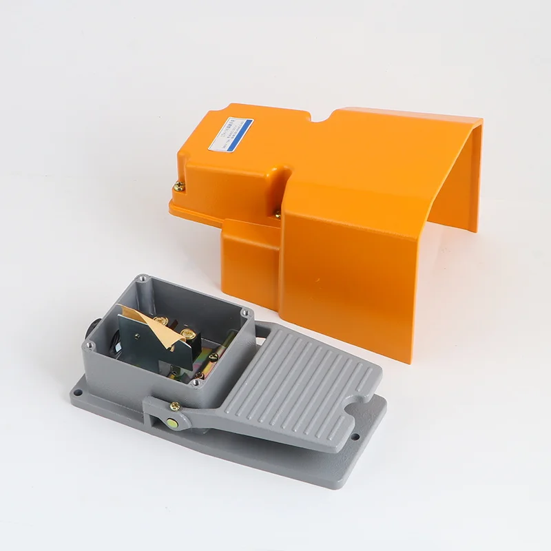 LTH-1/6 Foot Switch Aluminum Shell Machine Tool Parts Silver Point Electrical Power Industrial Reset Pedal Electrical Switch