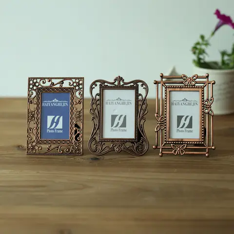 Moldura de ferro forjado de liga de 2 polegadas, decoração artesanal clássica, enfeites pequenos para decoração familiar