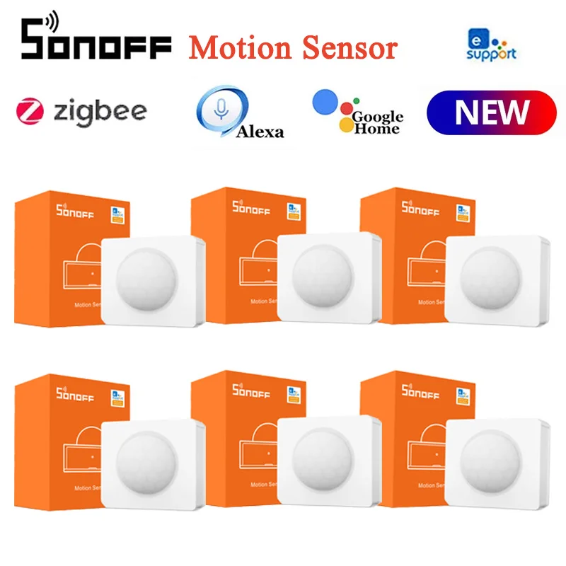 

SONOFF SNZB-03 ZigBee датчик движения 110 ° широкий обзор уведомления о низком заряде батареи умный дом через EWelink ZBBridge Alexa Google Home