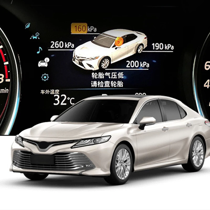 

TPMS Tire Digital LCD Display Auto Security Alarm Tyre Pressure Auto Part For Toyota Camry 2018 2019 2020 xv70 v 70