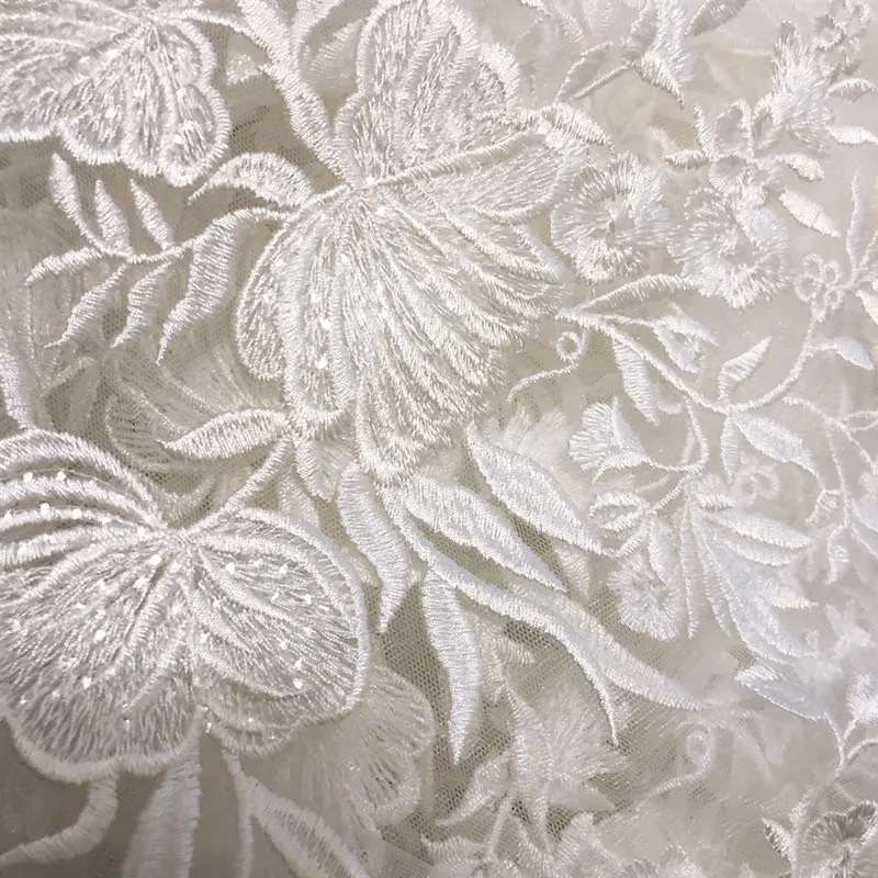 Sequined Embroidered Lace Fabric for Clothing, Wedding Dress, DIY Decorative Accessories, RS2935