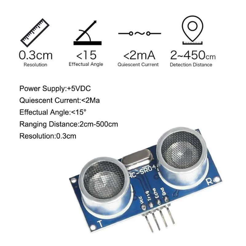1ชุด Ultrasonic Sensor โมดูลชุด HC-SR04ระยะทาง Sensor 3Pcs Mounting Bracket สำหรับ Arduino UNO R3 Mega 2560