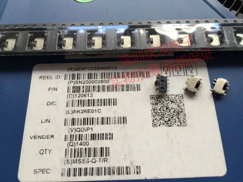 Original New 100% dial switch MSS6-Q-T/R SMD sliding switch 10pin 2gear