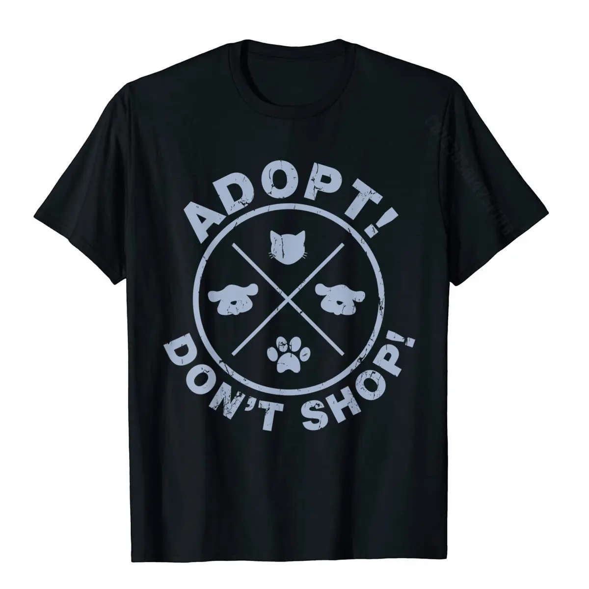 Dont Shop Adopt Save Life Tshirt Rescue Animals Love T-Shirt Printed On Tops & Tees For Men Cotton T Shirts Simple Style Latest