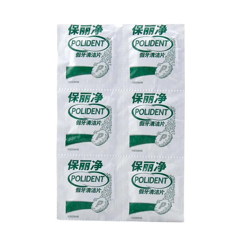 Teeth Whitening Dentist Recommend Polident Denture Cleanser Anti-Bacterial Denture Cleanser Tablets(24pcs/box)