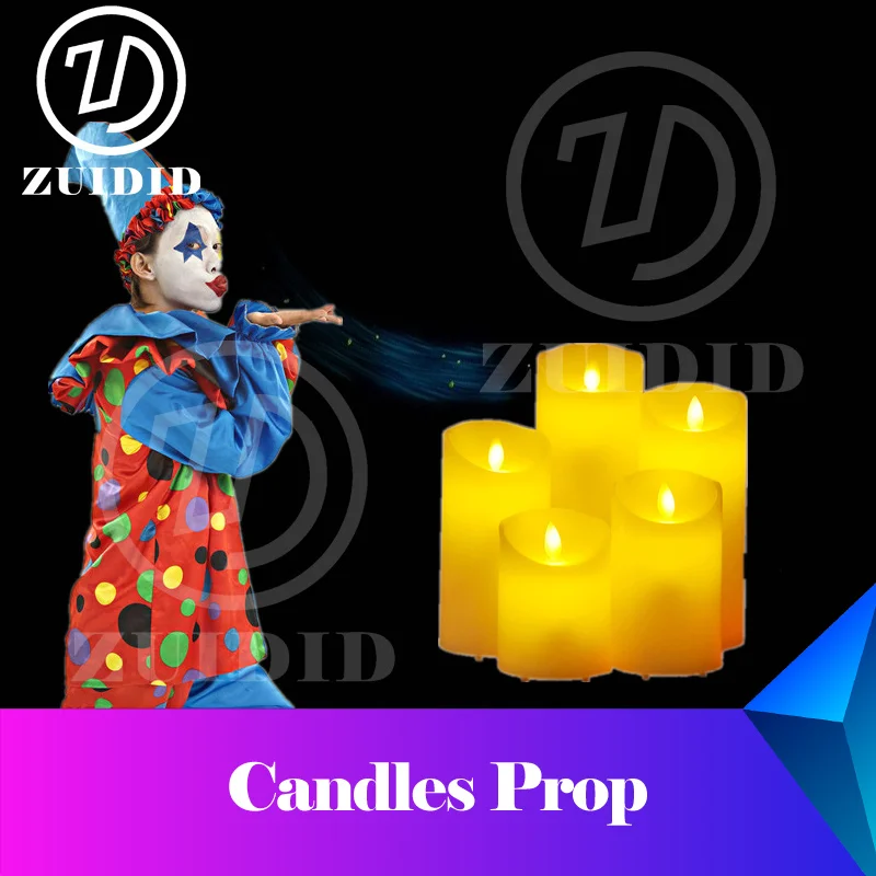 

ZUIDID escape room puzzle game candle prop blow out candle to unlock with audio and release door run out mysterious chamber room