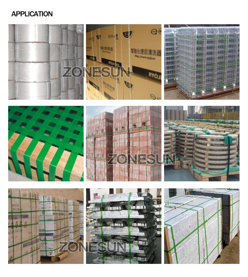 ZONESUN يده دليل الربط أداة صندوق حزام الفرقة السدادة و الموتر ل 12-19 مللي متر عرض PP شريط دقيق م