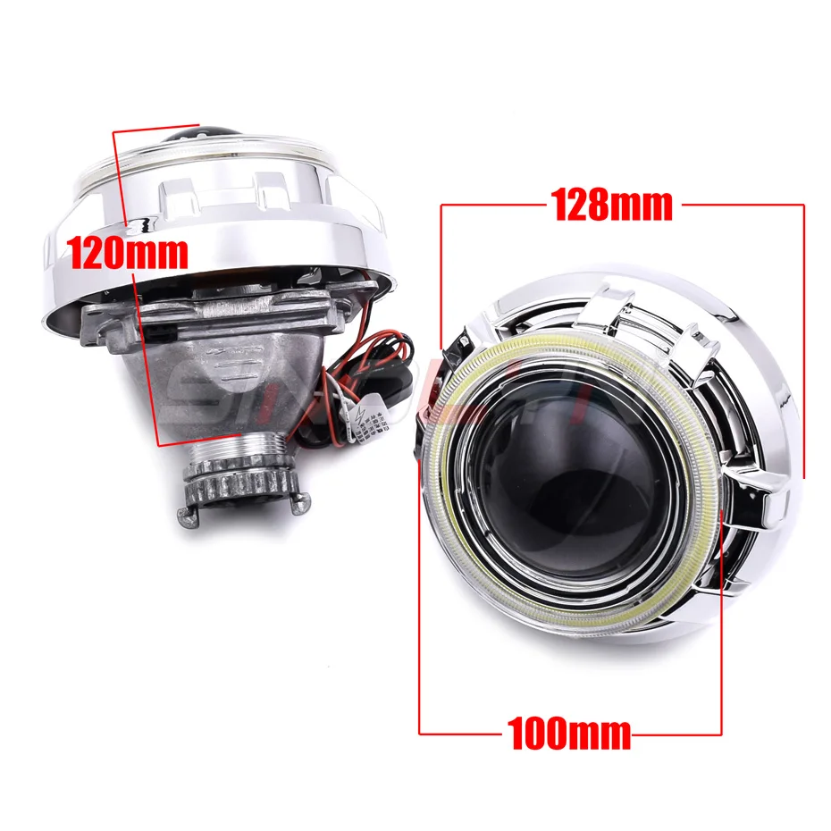 Sinolyn Projector Retrofit Headlight Lenses In H4 Car Lights Accessories 3.0 Koito Q5 Angel Devil Eyes Full Kit D2S D2H HID Bulb