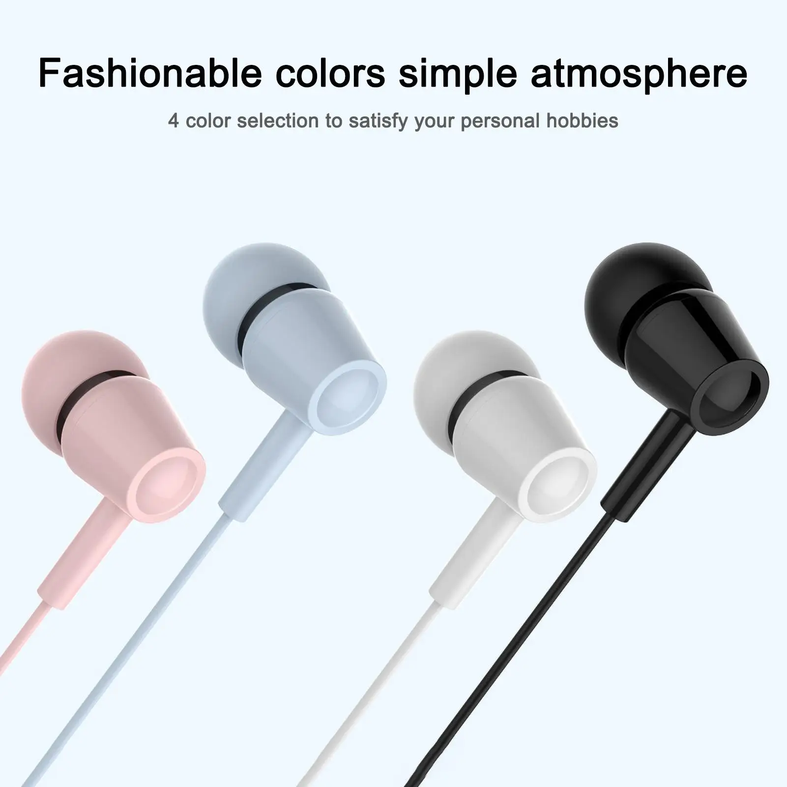 Universal 3.5mm In-Ear Wired Earphone Heatset Subwoofer Earbud Gaming Headset Earphones with Microphone Wired In-Ear Earphones