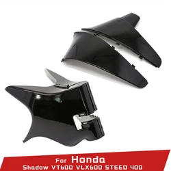 Chrome Battery Side Fairing Cover Wire Cowl Side Frame Guard Neck Cover For Honda Shadow VT 600 VLX 600 STEED400 1988-2007