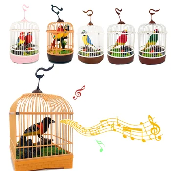 Jouets familiaux pour animaux de compagnie, oiseaux parlant, cage à oiseaux, commande vocale électrique, jouets pour enfants, cadeau