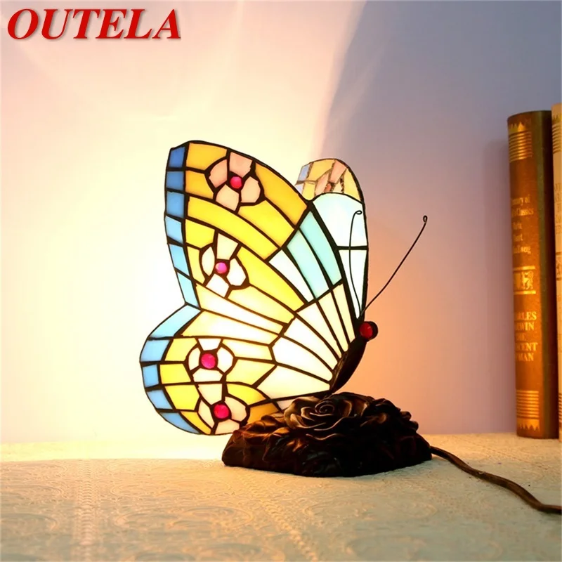 OUTELA New Table Lamps Contemporary Creative Butterfly LED Colorful Desk Light for Home Bedroom Decoration