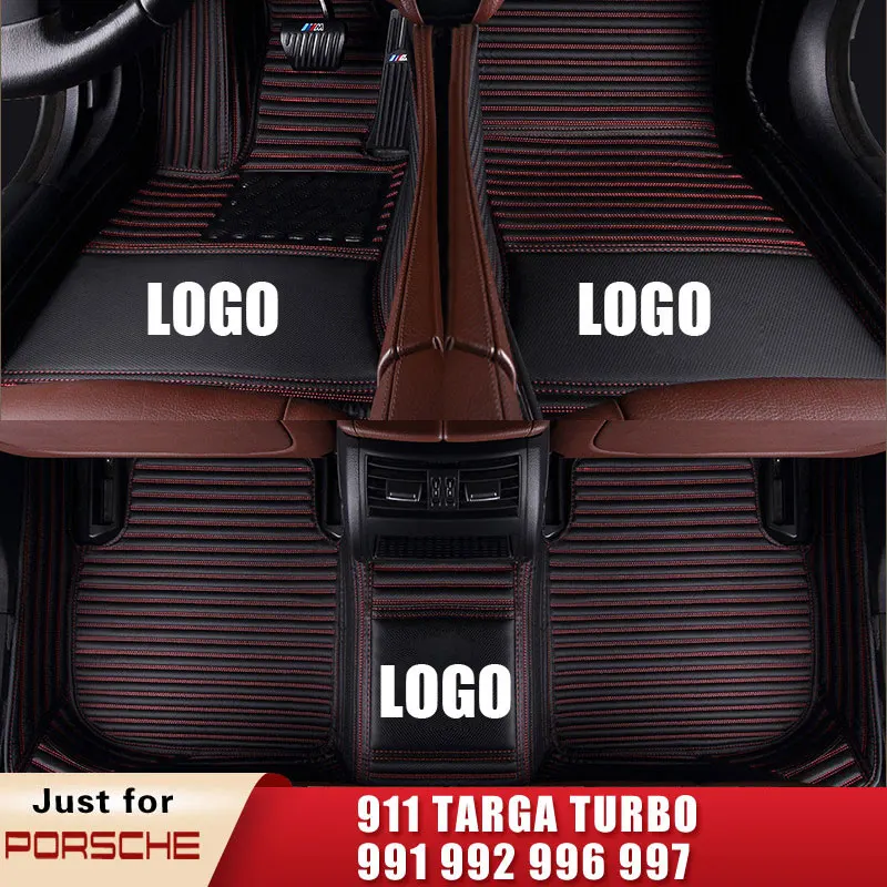 

Custom Car Floor Mats for Porsche 911 Convertible Targa Turbo 991 992 996 997 Coupe 2Door Car Carpet Trunk Floor Mat Accessories