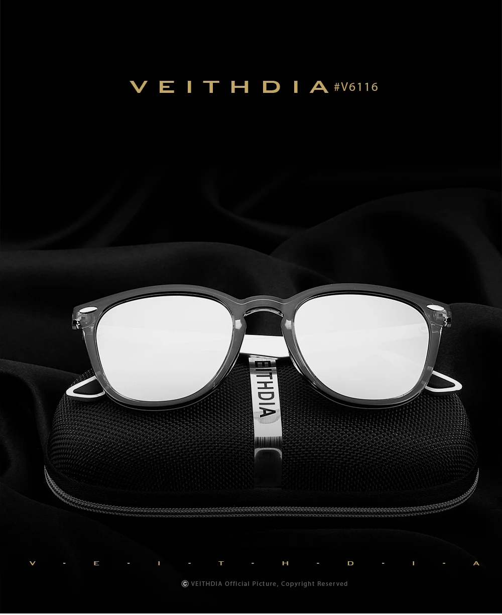 VEITHDIA Marke Sonnenbrille Aluminium + TR90 männer Photochrome Spiegel Sonnenbrille Brillen Vintage Outdoor Brillen Für Frauen 6116 – Detail 3