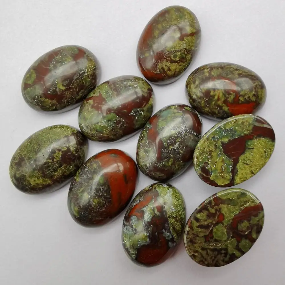 18x13MM Dragon Blood Stone Oval CAB Cabochon Jewelry For Woman Gift Bead (10 pcs/lot) H025