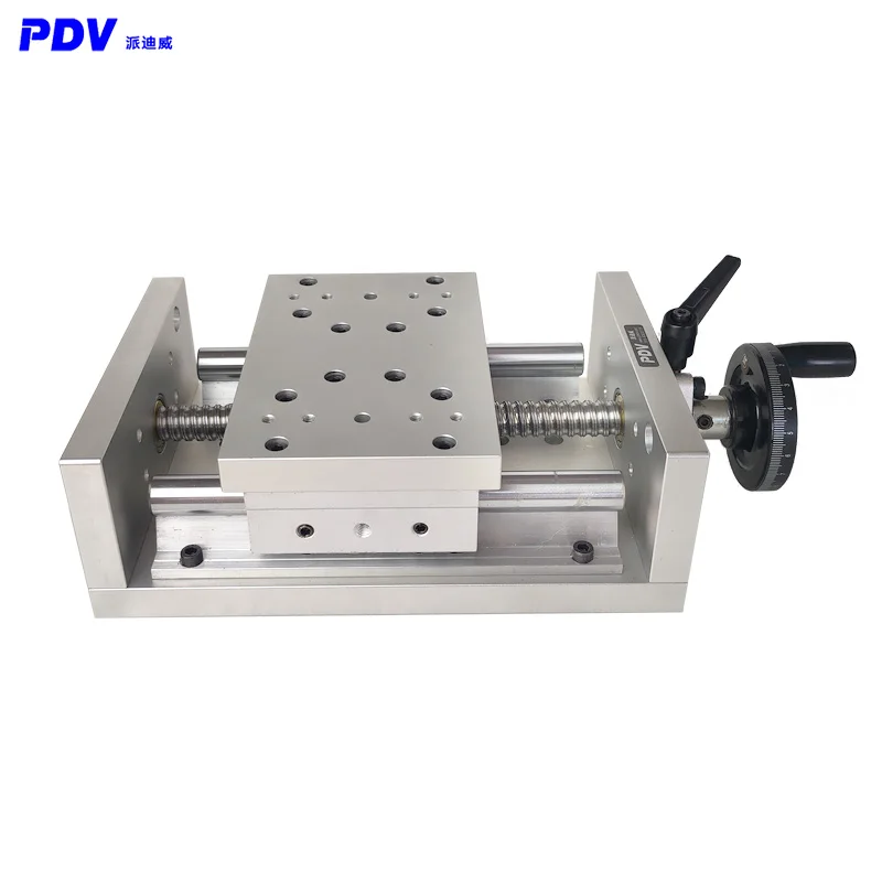 Ball Screw Sliding Table, Manual Sliding Table, Manual Translation Table, Carrying 70 Kg, with Lock, Three-axis Sliding Table